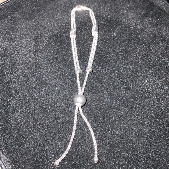 ADJUSTABLE INFINITY SLIDE BRACELET. 925 STERLING SILVER. VERY PRETTY! - Picture 3 of 4